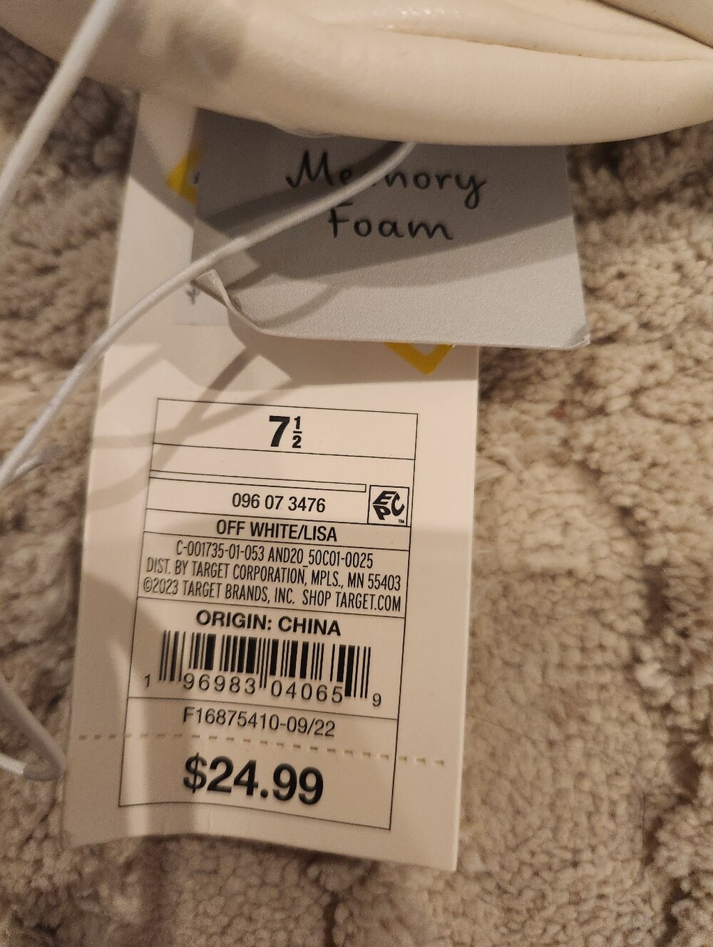 ✨️🥰NWT Women's Lisa Slide Sandals - A New Day Off White Cream - Picture 12 of 12